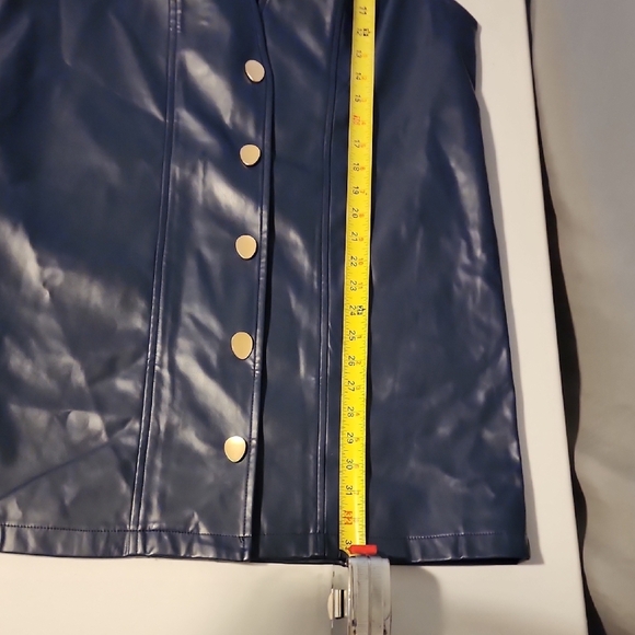 Hyacinth House Navy Faux Leather Dress - Picture 3 of 4